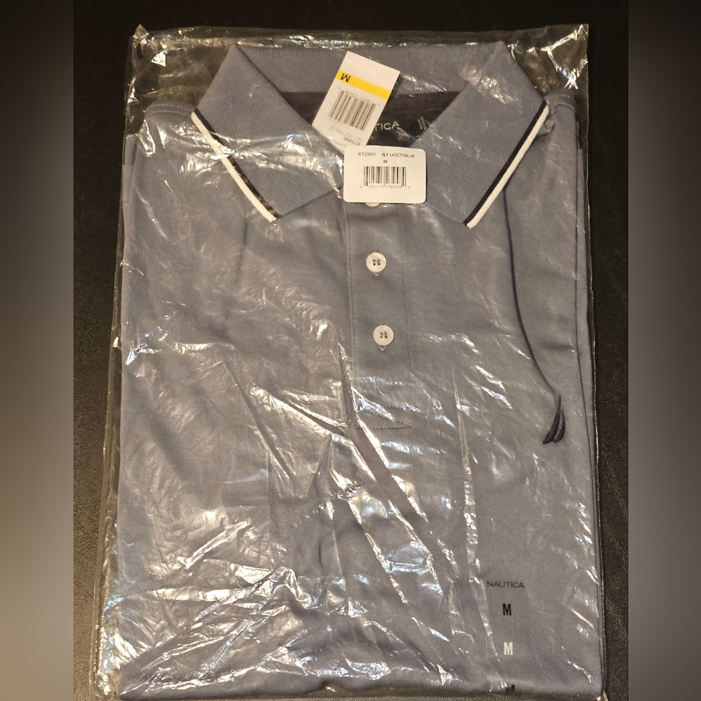 Brand New w/tags: NAUTICA Polo, Short Sleeve Shirt, Men's Medium, Golf, Collared